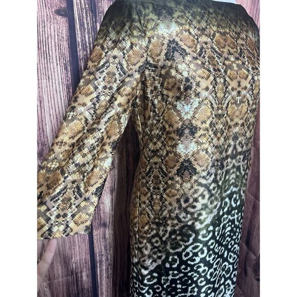 Muse Dress Snake Print Size 2 Small Party Cocktail Animal Formal Midi - Picture 2 of 10